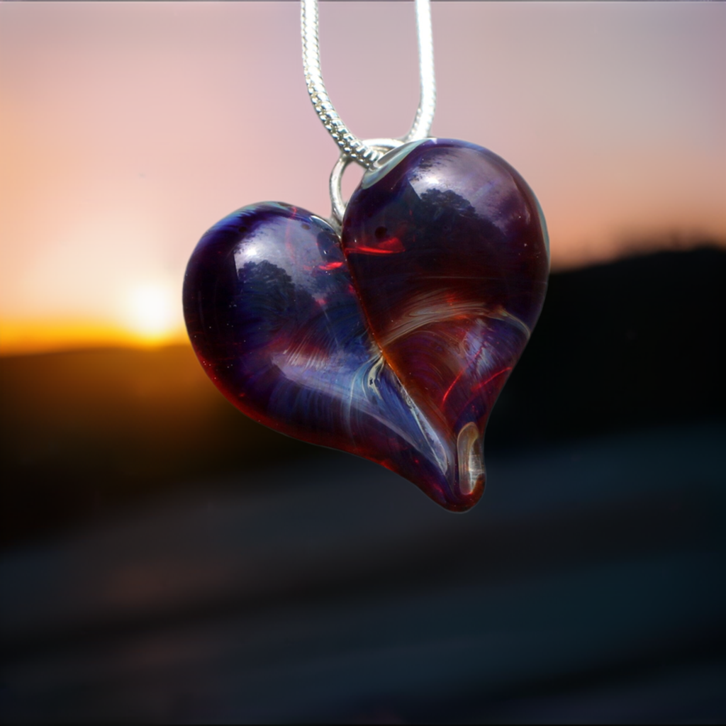 Amber Purple Blue Heart