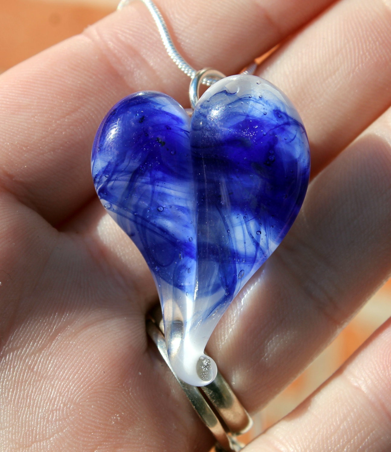 Blue Twist Heart