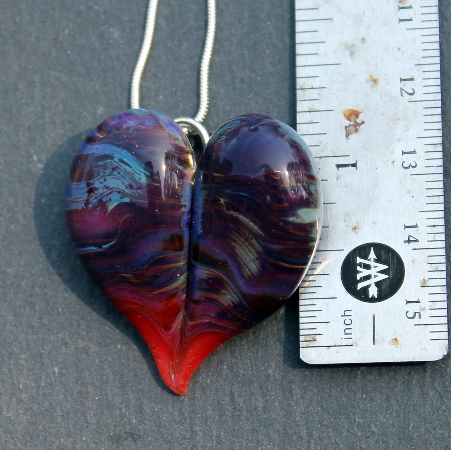 Cherry Red and Purple Heart