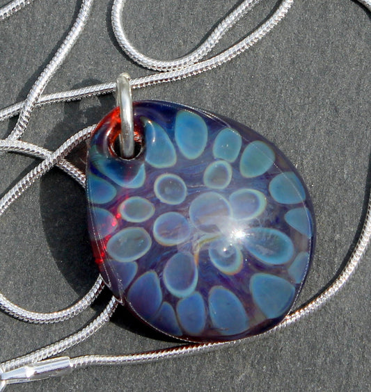 Blue Purple Honeycomb Pendant
