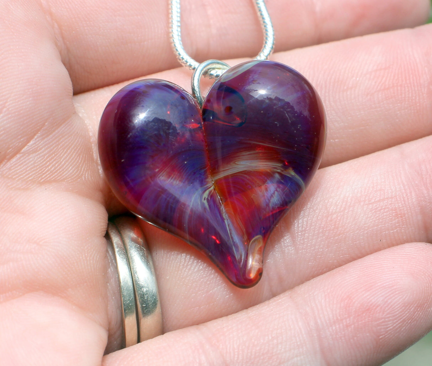 Amber Purple Blue Heart