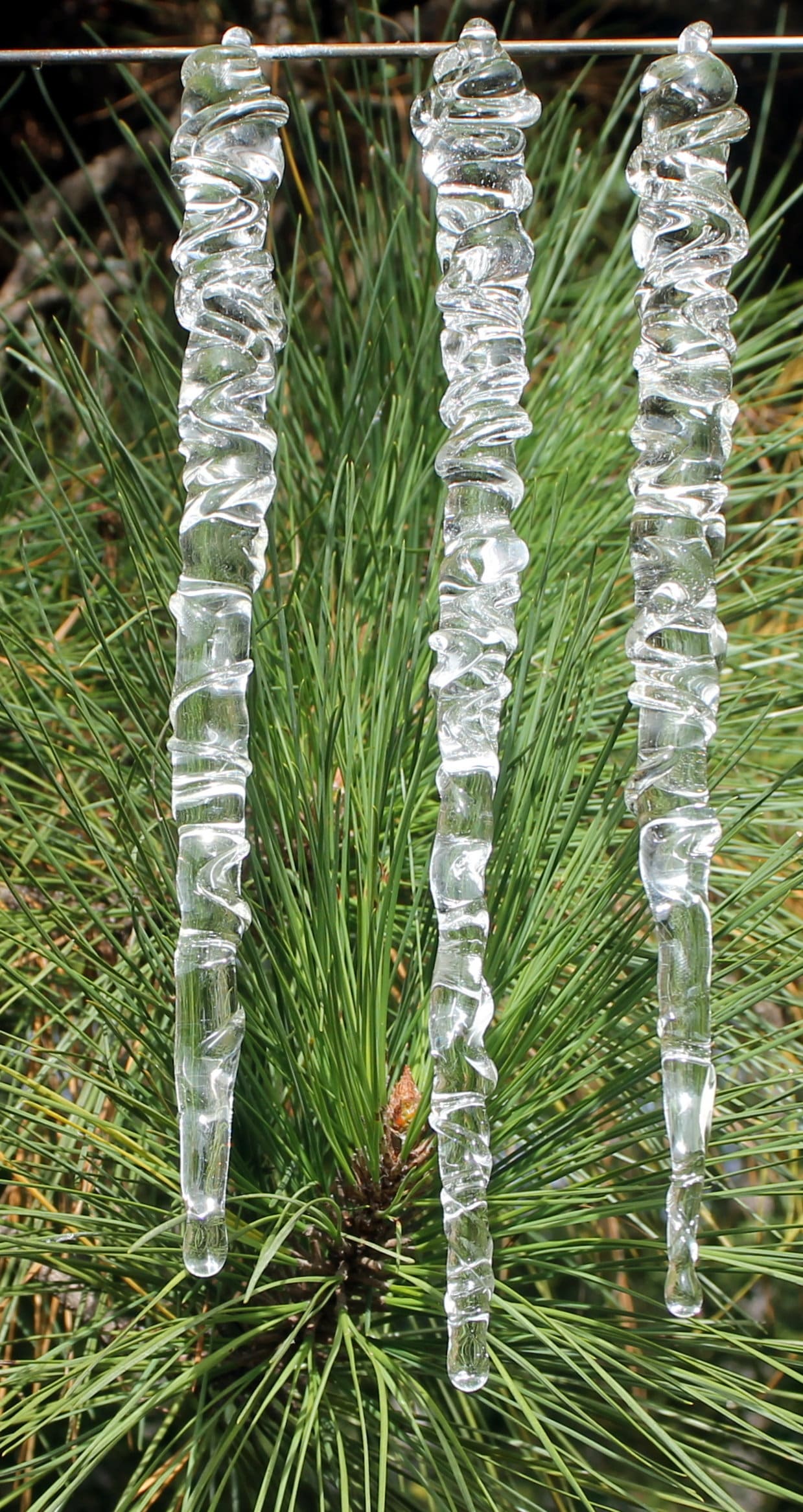 Extra Long Glass Icicles 10" to 12" Long NEW 2022