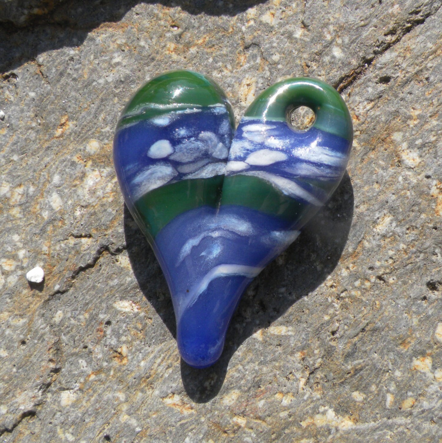 Purple and green Heart Pendant